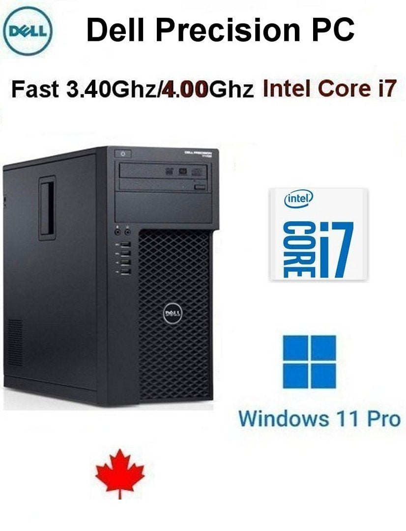 Fast 3.40Ghz-4.00Ghz Intel Core i7 Dell Precision 3620 16GB 1.0TB