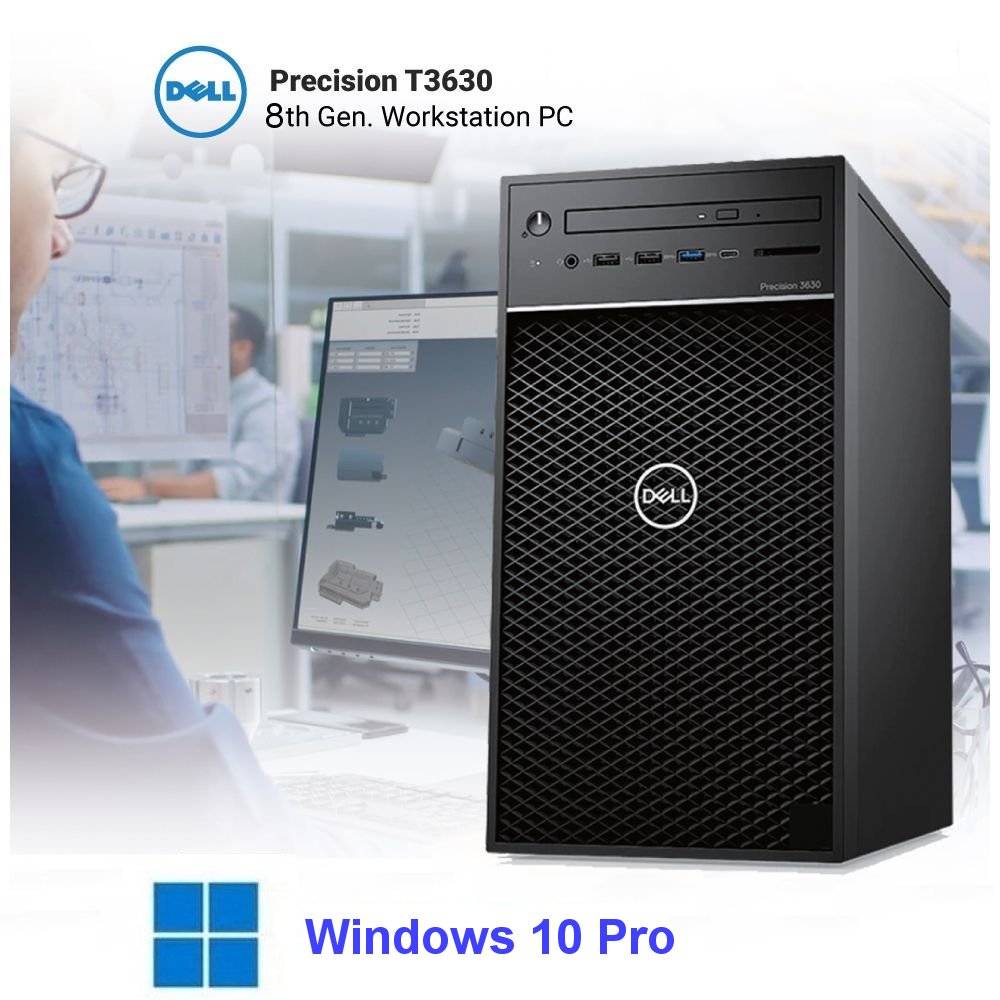 Fast 8 Core 3.00Ghz-4.70Ghz Intel-i7-9700 Dell Precision 3630 PC 16GB 500GB SSD, 4.0GB Radeon Pro WX 3100 Blue Edition W10