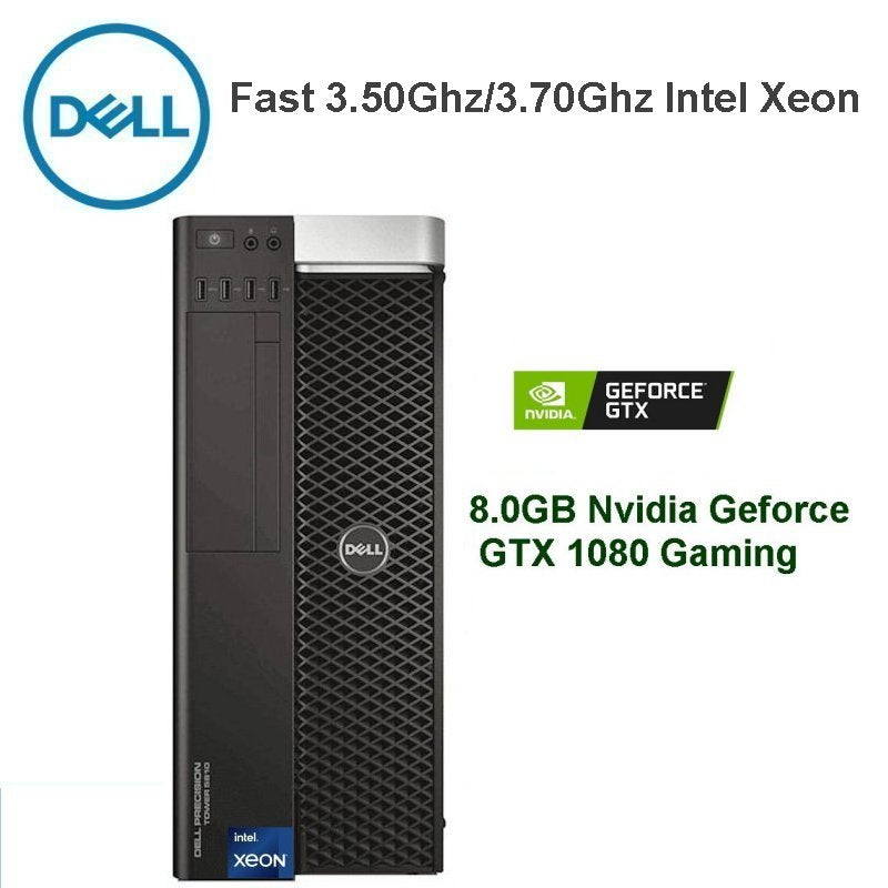 Fast 3.50Ghz-3.70Ghz Dell Precision Gaming PC 32.GB  8.0GB Nvidia GTX 1080 Gaming Windows 10 Pro